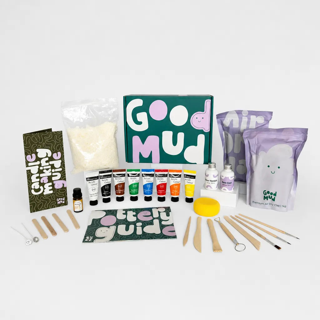 Good Mud candle making kit chamomile scent with classic paint colours