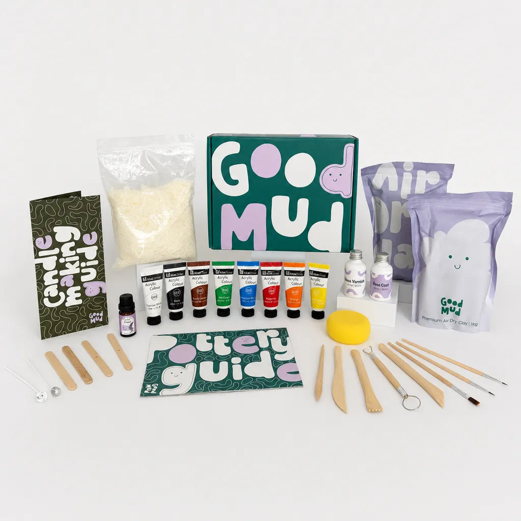 Good Mud candle making kit clove scent with classic paint colours