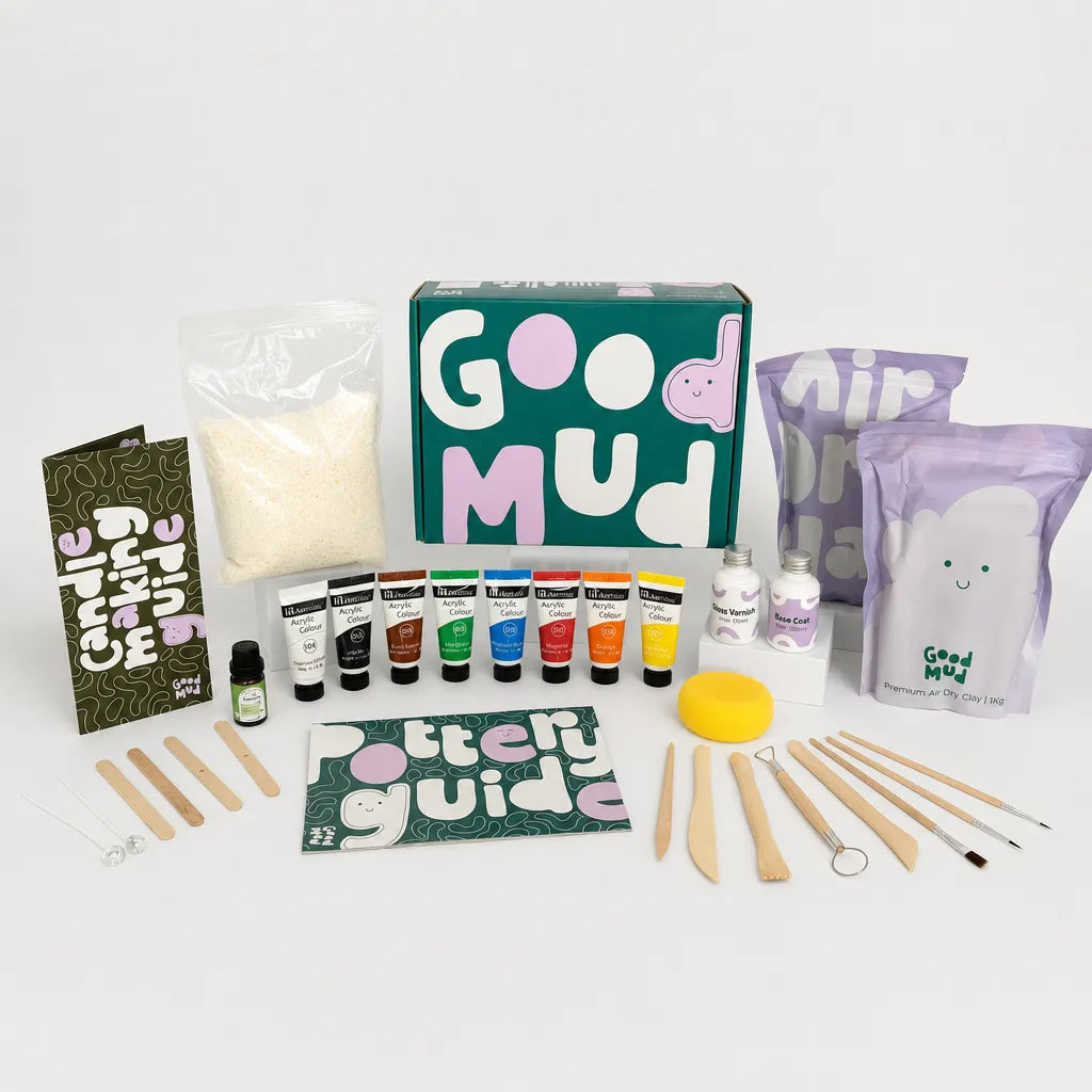 Good Mud candle making kit jasmine scent with classic paint colours