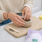 Hands-on creative moment with a DIY pottery kit