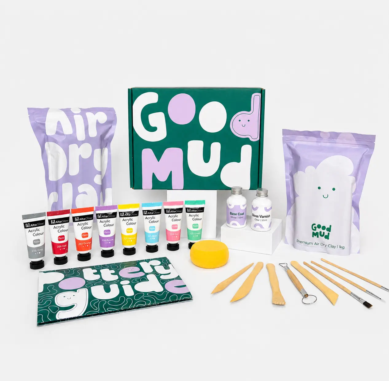 Good Mud pottery kit pastels