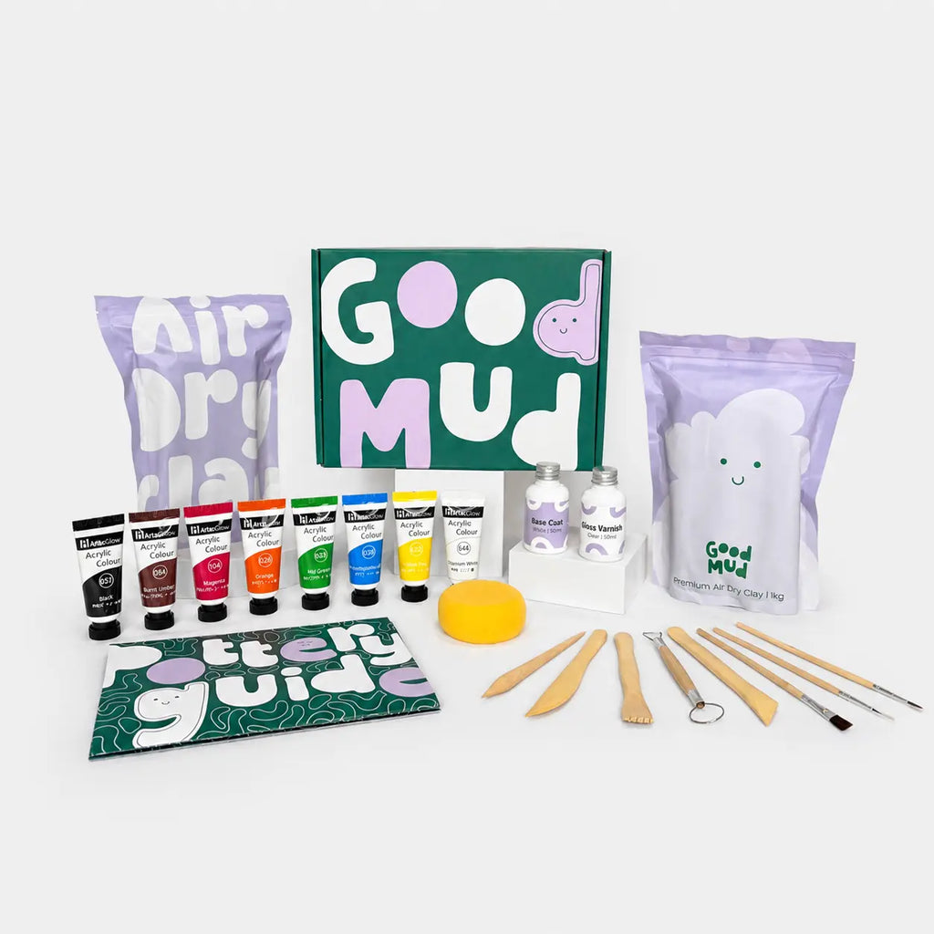 Good Mud pottery kit primary colours