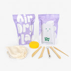 Contents of Good Mud pottery kit with clay and tools